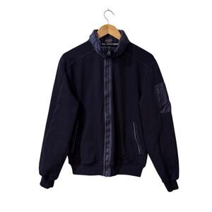 Paul & Shark Mens Blue Full Zip Sweater Medium Yachting Bomber Italy 100% Cotton